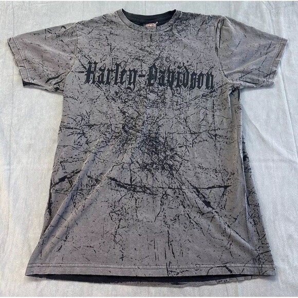 Chester's Harley Davidson Jackson Hole Wyoming Tshirt AOP Mens Large 19x26 Y2K - Picture 1 of 8
